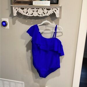 NWOT - Vibrant Blue One-Shoulder Swimsuit- Never Worn!!!